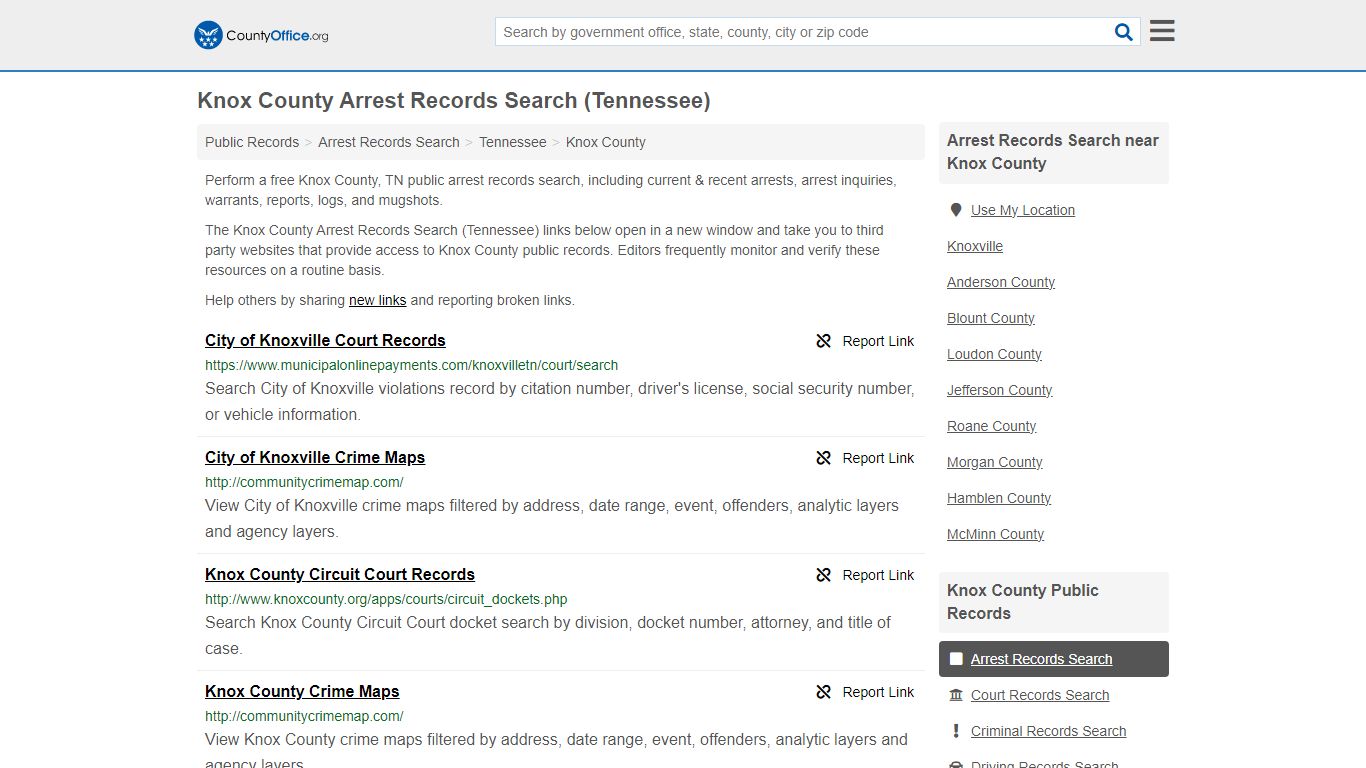 Arrest Records Search - Knox County, TN (Arrests & Mugshots)